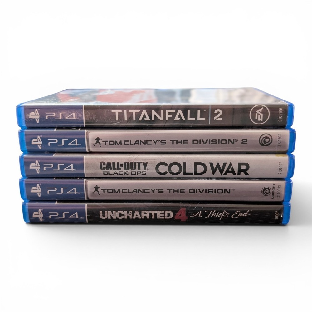 PS4 Game Lot Of 5: Call Of Duty, Uncharted 4, Tom Clancy The Division, Titanfall
